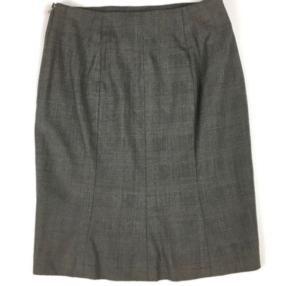 Ann Taylor Subtle Plaid High Waisted Pencil Skirt - Picture 3 of 6